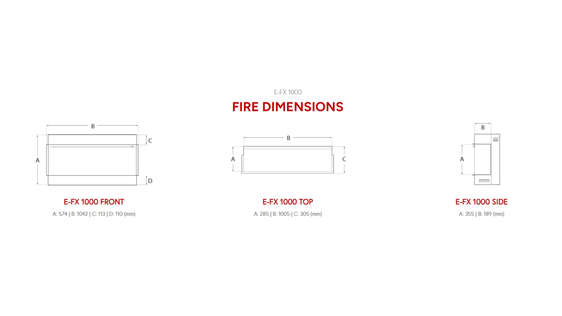 Sizing Table and Dimensions