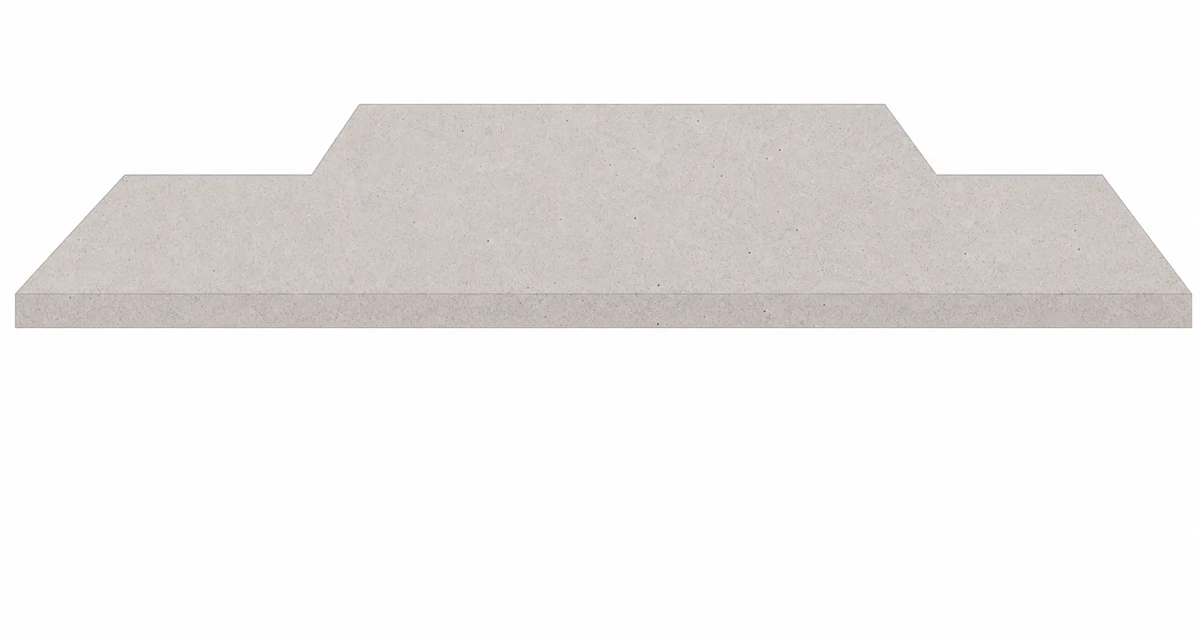 One Piece Hearth & Back Hearth with Book Match in Blanco Micro