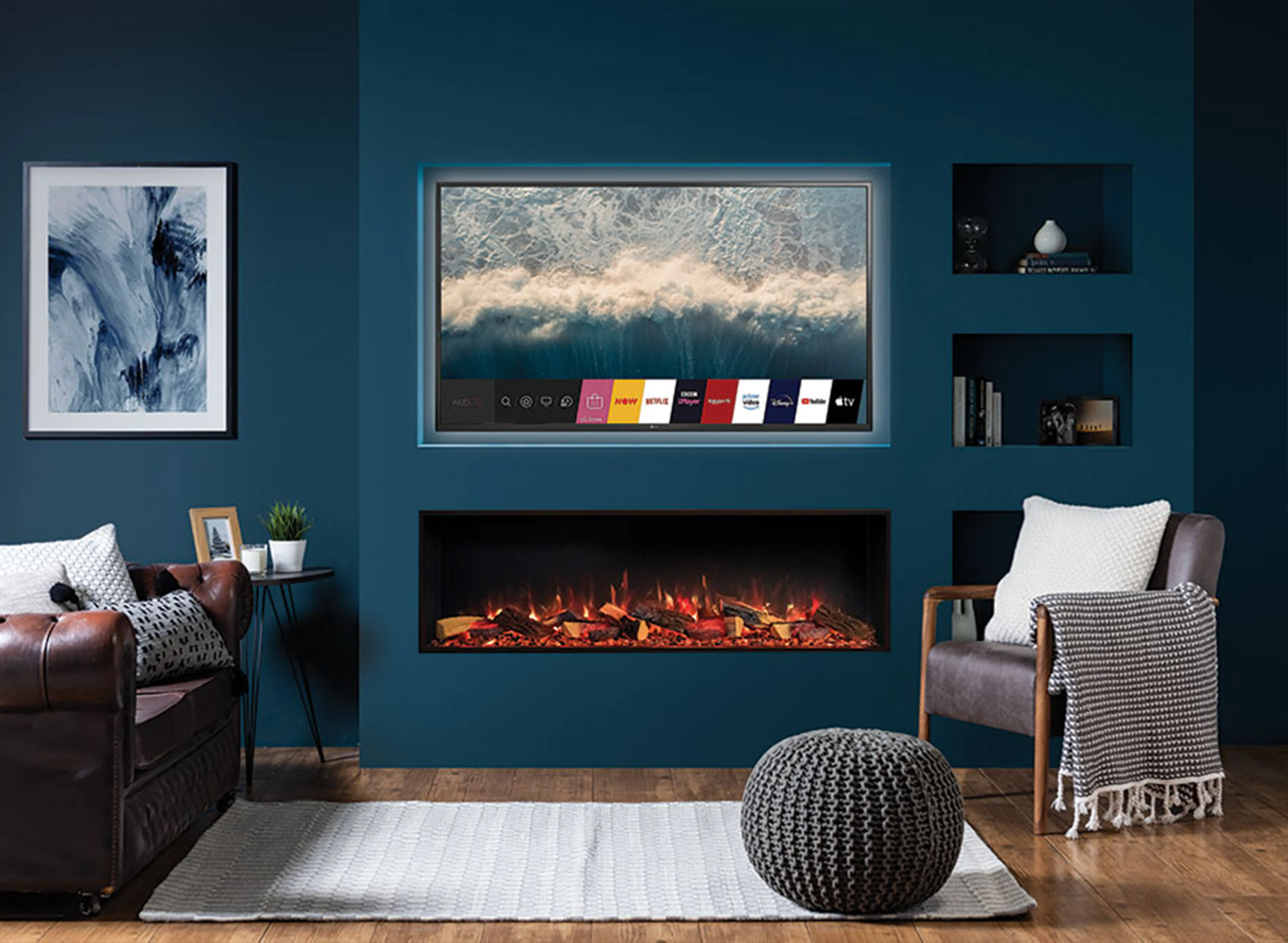 Avanti 150RW Electric Fire in a modern setting
