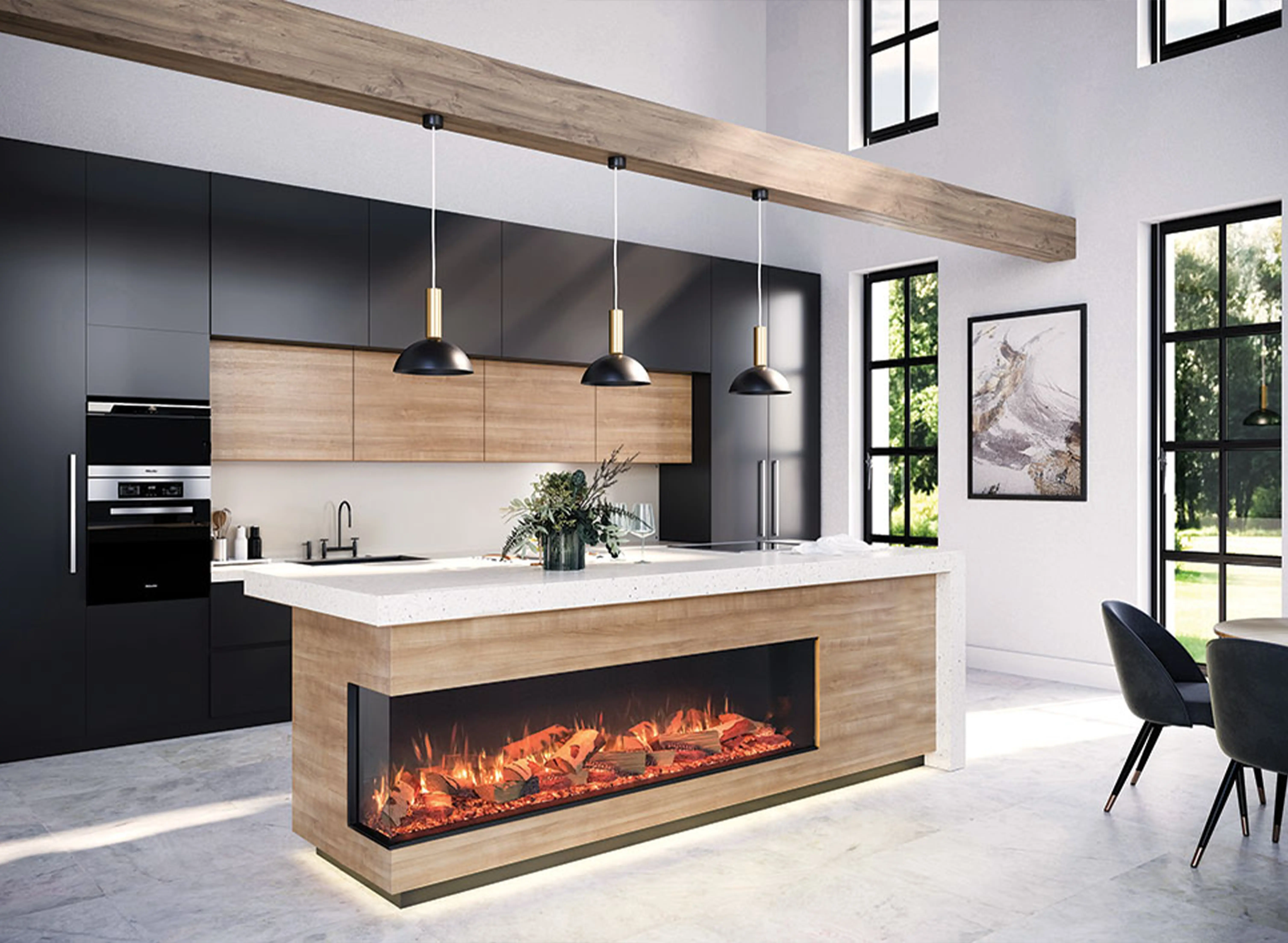 Avanti 190RW Electric Fire in modern setting